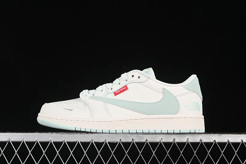 All Categories Air Jordan Jordan Series Basketball Shoes Air Jordan 1 Low High-end Customized Low-top Shoes Travis Scott x Fragment Design x Air Jordan 1 Low OG SP AJ1 Joe 1 Supreme North Face Collaboration-Beige Light Green Low-top Cultural Casual Shoes XZ5158-001